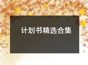 計(jì)劃書(shū)精選合集