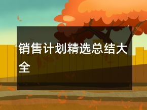 銷售計劃精選總結大全