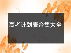 高考計(jì)劃表合集大全
