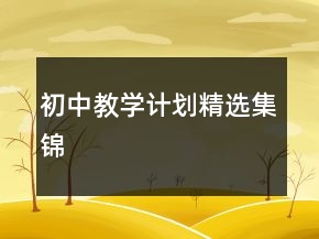 初中教學(xué)計(jì)劃精選集錦