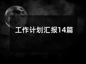 工作計(jì)劃匯報(bào)14篇