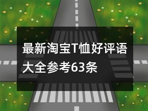 最新淘寶T恤好評(píng)語(yǔ)大全參考63條