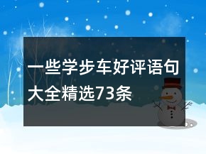 一些學(xué)步車好評語句大全精選73條
