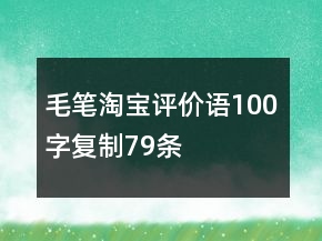 毛筆淘寶評(píng)價(jià)語(yǔ)100字復(fù)制79條