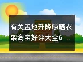 有關(guān)置地、升降晾曬衣架淘寶好評大全65條