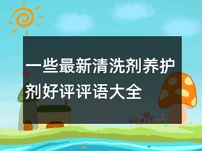 一些最新清洗劑、養(yǎng)護(hù)劑好評(píng)評(píng)語大全的參考78條