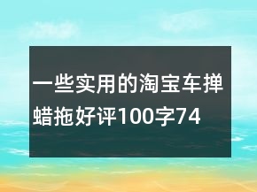 一些實用的淘寶車撣、蠟拖好評100字74條