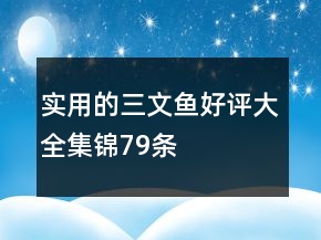 實(shí)用的三文魚好評(píng)大全集錦79條