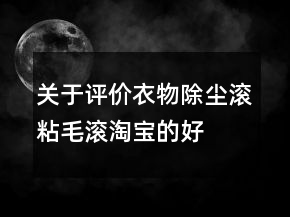關(guān)于評價衣物除塵滾、粘毛滾淘寶的好評精選62條