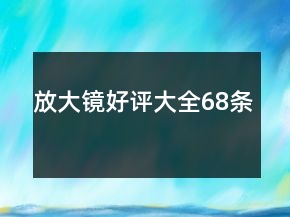 放大鏡好評大全68條