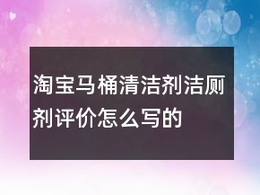 淘寶馬桶清潔劑、潔廁劑評(píng)價(jià)怎么寫(xiě)的收集69條
