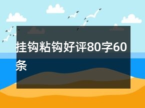 掛鉤、粘鉤好評80字60條