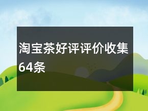 淘寶茶好評評價(jià)收集64條