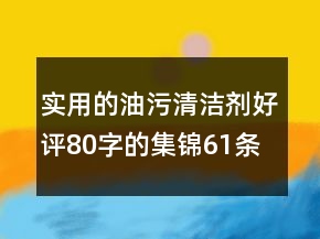 實(shí)用的油污清潔劑好評(píng)80字的集錦61條