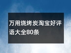 萬用燒烤炭淘寶好評語大全80條