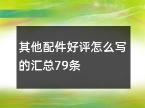 其他配件好評(píng)怎么寫的匯總79條