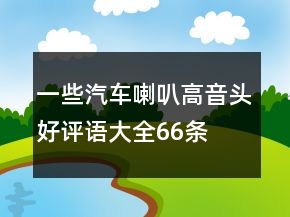 一些汽車?yán)?、高音頭好評(píng)語大全66條