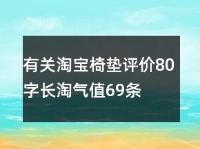 有關淘寶椅墊評價80字長淘氣值69條