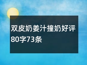 雙皮奶、姜汁撞奶好評80字73條