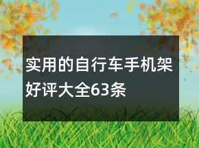實(shí)用的自行車(chē)手機(jī)架好評(píng)大全63條