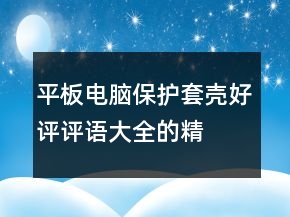 平板電腦保護(hù)套、殼好評(píng)評(píng)語(yǔ)大全的精選77條