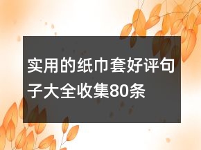實(shí)用的紙巾套好評句子大全收集80條
