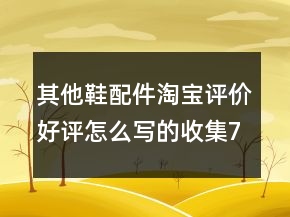 其他鞋配件淘寶評(píng)價(jià)好評(píng)怎么寫的收集77條