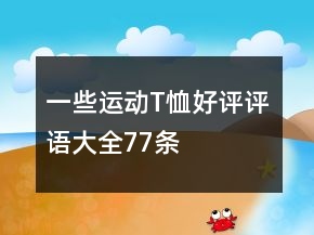 一些運(yùn)動T恤好評評語大全77條