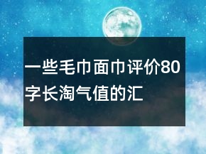 一些毛巾、面巾評價80字長淘氣值的匯總74條