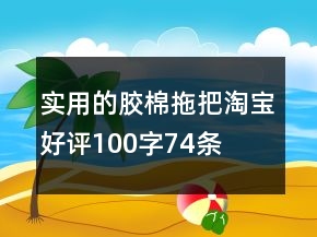 實(shí)用的膠棉拖把淘寶好評(píng)100字74條