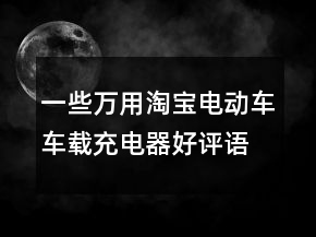 一些萬用淘寶電動(dòng)車車載充電器好評語句大全66條