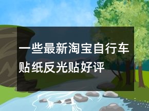一些最新淘寶自行車(chē)貼紙、反光貼好評(píng)語(yǔ)句大全72條