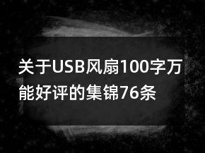 關于USB風扇100字萬能好評的集錦76條