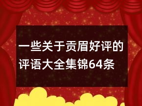 一些關(guān)于貢眉好評的評語大全集錦64條