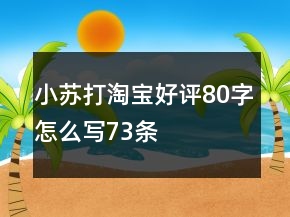 小蘇打淘寶好評80字怎么寫73條
