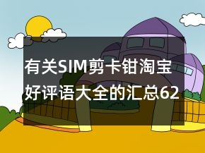 有關SIM剪卡鉗淘寶好評語大全的匯總62條
