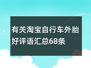 有關(guān)淘寶自行車外胎好評(píng)語(yǔ)匯總68條
