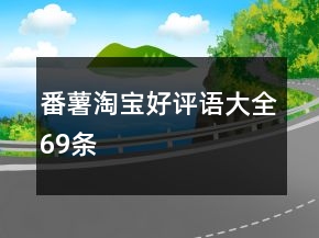 番薯淘寶好評(píng)語(yǔ)大全69條