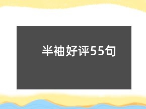 半袖好評(píng)55句