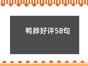 鴨脖好評58句