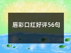 唇彩口紅好評(píng)56句