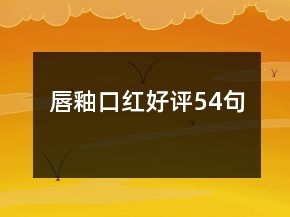 唇釉口紅好評54句