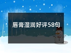 唇膏濕潤好評(píng)58句