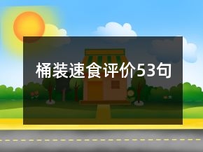 桶裝速食評價53句