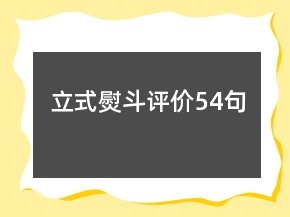 立式熨斗評價(jià)54句
