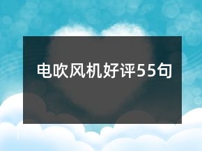 電吹風(fēng)機好評55句