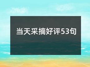 當天采摘好評53句