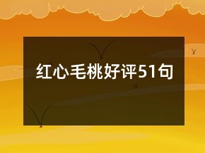 紅心毛桃好評51句