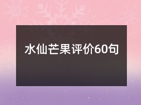 水仙芒果評價60句