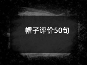 帽子評價50句